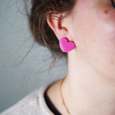 Small heart ear clips