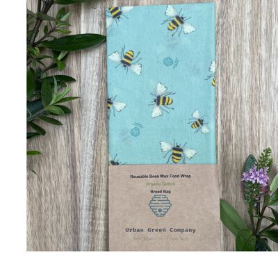Cire d'abeille - Sac à pain d'abeilles en coton biologique (Copie) (Copie)