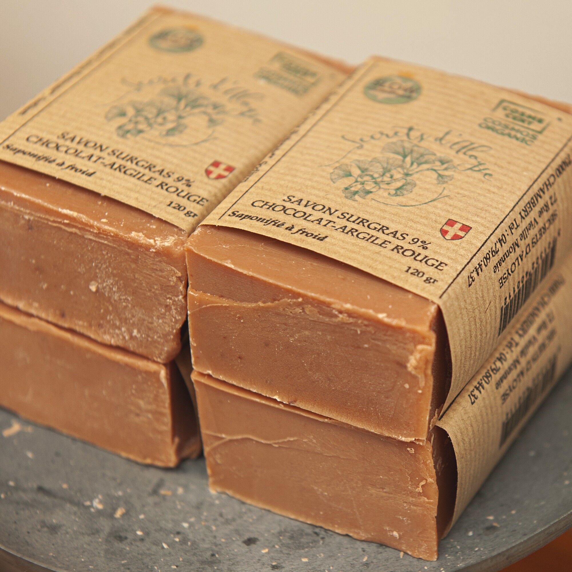 Surgras Chocolate Soap - Red Clay Certified Organic