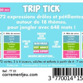 TRIP TICK jeu de cartes 2