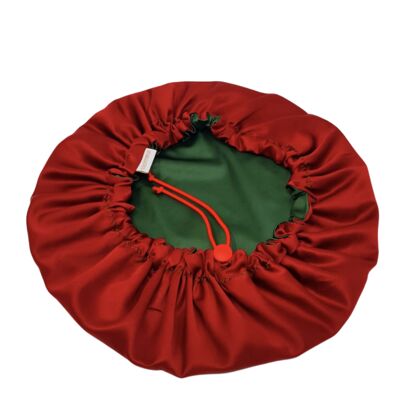 Wine and Green Silk Satin Bonnets- Pink and Gold (Adult Size)