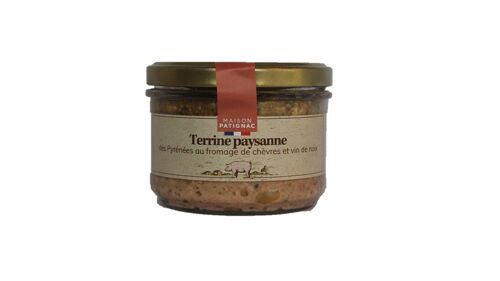 Terrine paysanne des Pyrénées au fromage de chèvre et vin de noix