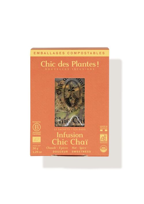 INFUSION CHIC CHAÏ (BOÎTE 12 SACHETS) - CANNELLE, GINGEMBRE, CARDAMOME