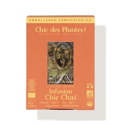 INFUSION CHIC CHAÏ (BOÎTE 12 SACHETS) - CANNELLE, GINGEMBRE, CARDAMOME