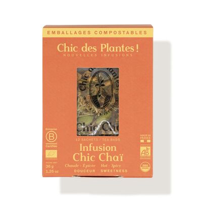 CHIC CHAI INFUSION (BOX OF 12 BAGS) - CINNAMON, GINGER, CARDAMOM