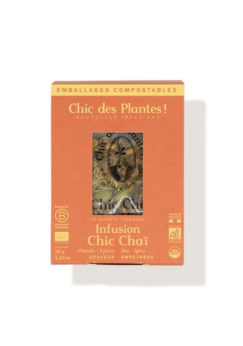 INFUSION CHIC CHAÏ (BOÎTE 12 SACHETS) - CANNELLE, GINGEMBRE, CARDAMOME 1