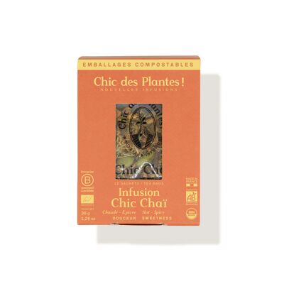 INFUSION BIO CHIC CHAÏ (BOÎTE 12 SACHETS) - CANNELLE, GINGEMBRE, CARDAMOME