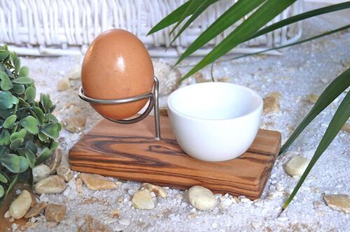 Olive Wood Desing Egg Holder