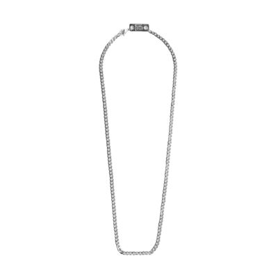 Collar HAVANA - Plata - Tamaño 2 - Aproximadamente 19 "(48cm)