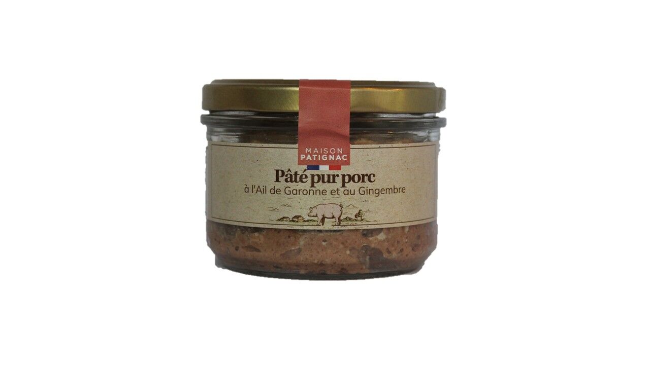 Pure pork pâté with Garonne garlic and ginger 180 G