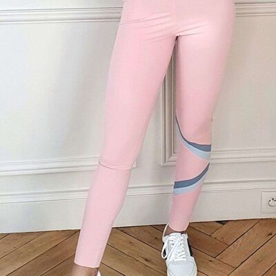 Pink and shades of gray sports leggings - BONNY