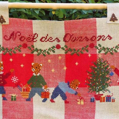 Fiche à broder "Noël des Oursons"