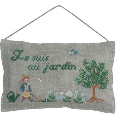 Semi-kit "Coussin de porte "Je suis au Jardin"