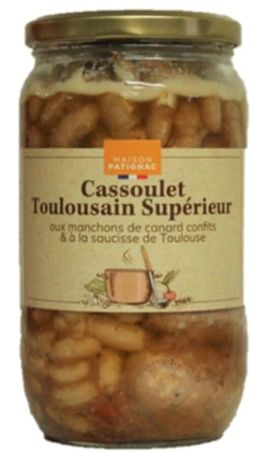 Cassoulet traditionnel au confit de porc et à la saucisse de Toulouse 790g