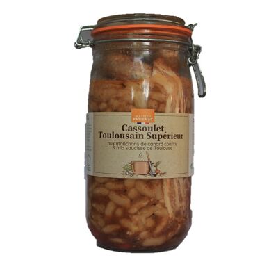 Cassoulet traditionnel au confit de porc et à la saucisse de Toulouse 1350g