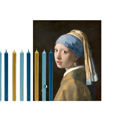Dinner candles 28 cm 9 PCS Girl with a pearl earring by Vermeer