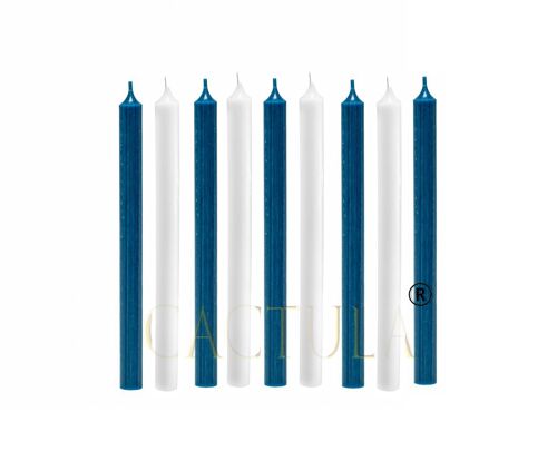 Dinner candles 28 cm 9 PCS Delft Blue