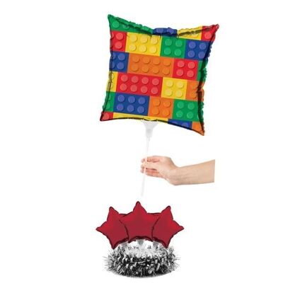 Kit de centro de mesa con globos llenos de aire Block Party
