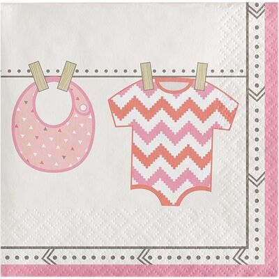 Celebrations Value Bundle of Joy Girl Beverage Napkins 2 ply