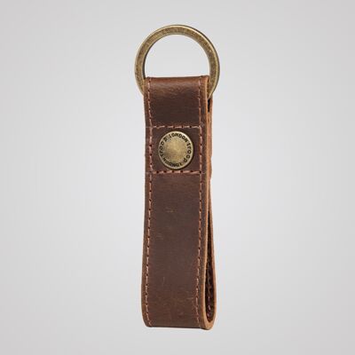 Troop London Practical Loop Keyring - Leather Loop Keyring Marrón