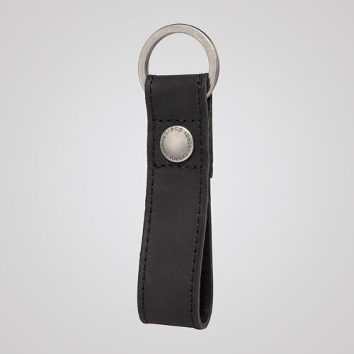 Troop London Practical Loop Keyring - Leather Loop Keyring Black