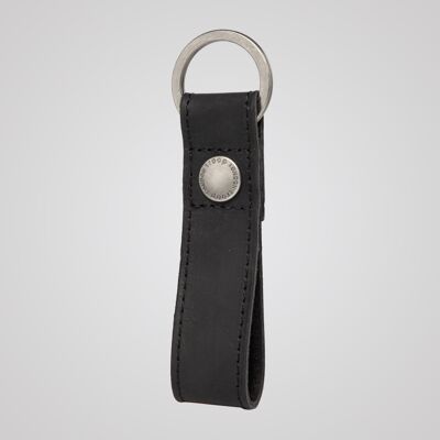 Porte-clés à boucle pratique Troop London - Porte-clés à boucle en cuir Noir
