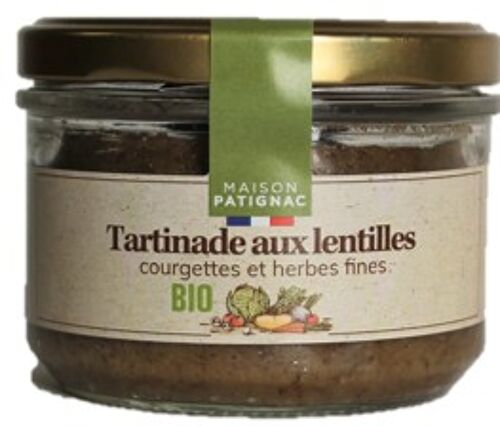 Tartinade de lentilles, courgettes Herbes fines VEGAN