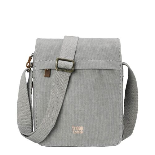 TRP0242 Troop London Classic Canvas Across Body Bag  Ash Grey