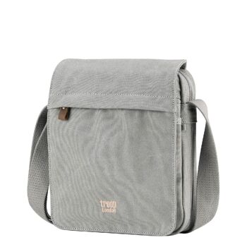 TRP0242 Troop London Sac bandoulière classique en toile Gris cendré 2