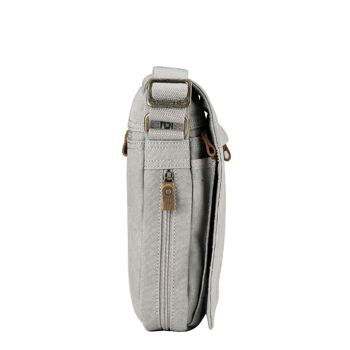 TRP0242 Troop London Sac bandoulière classique en toile Gris cendré 3