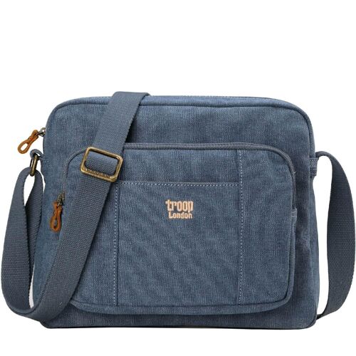 TRP0234 Troop London Classic Canvas Across Body Bag Blue