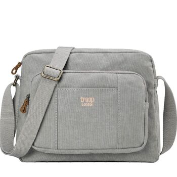 TRP0234 Troop London Classic Sac bandoulière en toile Gris cendré 1