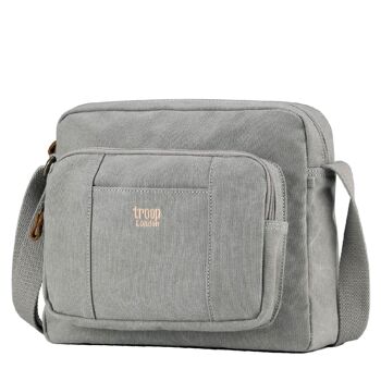 TRP0234 Troop London Classic Sac bandoulière en toile Gris cendré 2