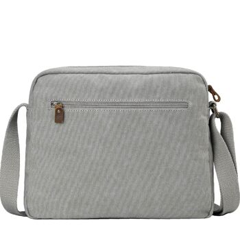 TRP0234 Troop London Classic Sac bandoulière en toile Gris cendré 5