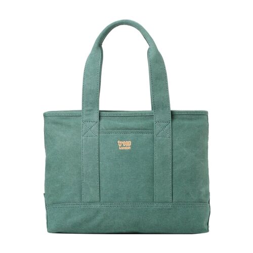 TRP0541 Troop London Classic Canvas Shoulder Bag/Tote Bag Turquoise