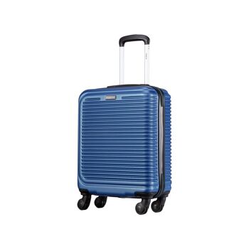 TT001 Ensemble complet - Troop London Hard Shell 8 roues Trolley Case léger (3 pièces) Marine - Ensemble complet 1