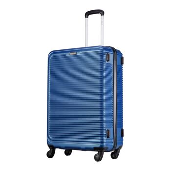 TT001 Ensemble complet - Troop London Hard Shell 8 roues Trolley Case léger (3 pièces) Marine - Ensemble complet 3