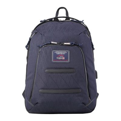 TB007 Zaino per laptop da 15" Troop London Heritage - Zaino per vegani Eco-Friendly Navy