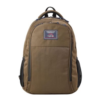 TB006 Troop London Heritage 15" Laptop Backpack - Vegan Backpack Eco-Friendly Olive