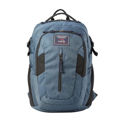 TB005 Troop London Heritage 15" Laptop Backpack - Vegan Backpack Eco-Friendly Navy