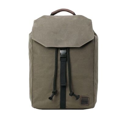 TRP0472 Troop London Heritage Waxed Canvas Laptop Backpack, Casual Daypack for Travel and Work