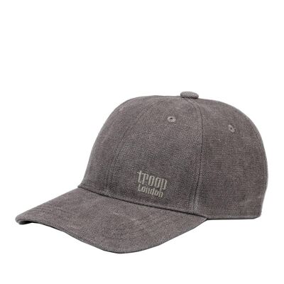 TRP0504 Troop London Accessories Canvas Baseball Cap, Outdoor Hat, Sun Hat Black