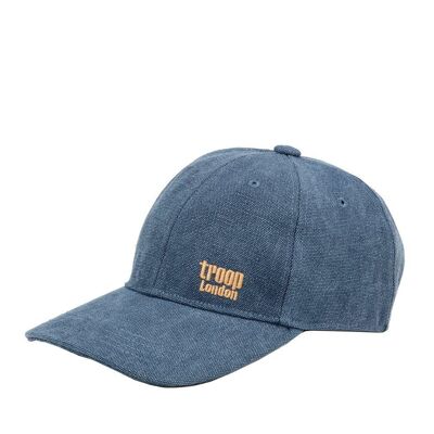 TRP0504 Troop London Accessories Canvas Baseball Cap, Outdoor Hat, Sun Hat Blue