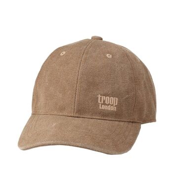 TRP0504 Troop London Accessories Casquette de baseball en toile, chapeau d'extérieur, chapeau de soleil marron 2