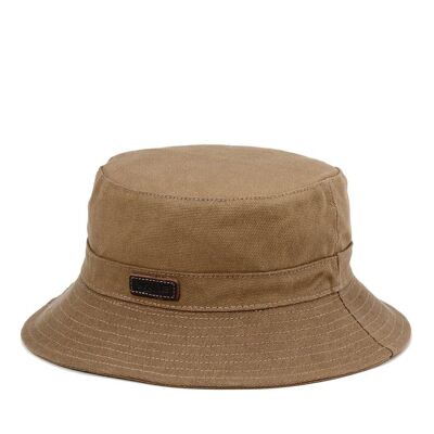 TRP0502 Troop London Accessories Waxed Canvas Fisherman Hat, Sun Hat, Outdoor Hat Camel
