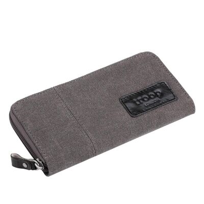 TRP0501 Troop London Accessories Canvas Zip Around Monedero Monedero Negro