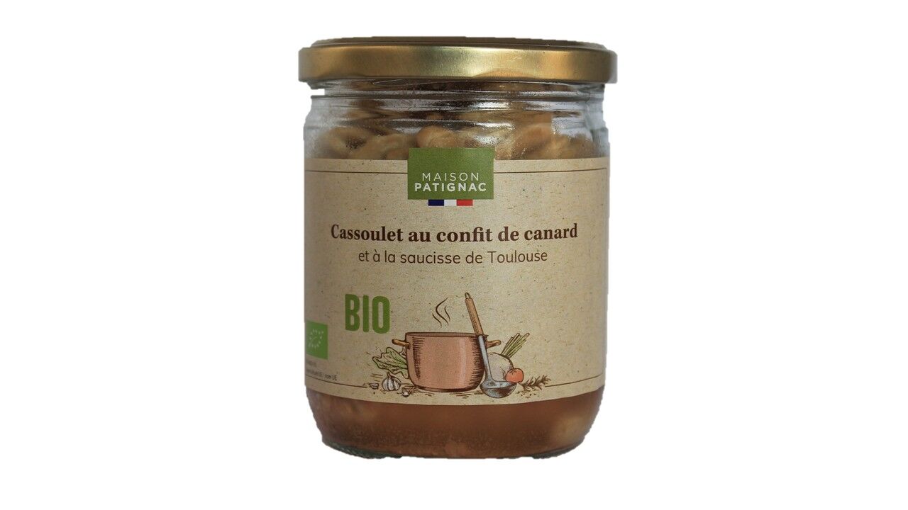 Cassoulet tradizionale con carne di maiale confit e salsiccia di Tolosa 350g BIOLOGICO