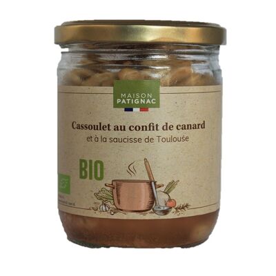 Traditional cassoulet with pork confit and Toulouse sausage 350g ORGANIC