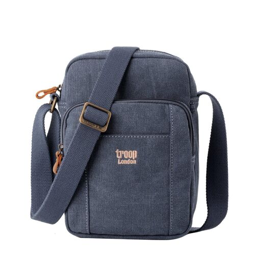 TRP0370 Troop London Classic Canvas Across Body Bag Blue