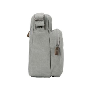 TRP0370 Troop London Sac bandoulière en toile classique Gris cendré 3